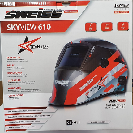 SWIESS CARETA O MASCARA PARA SOLDAR - SKYVIEW610