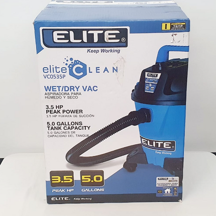 ELITE ASPIRADORA PARA HUMEDO Y SECO 3.5HP VC0535P