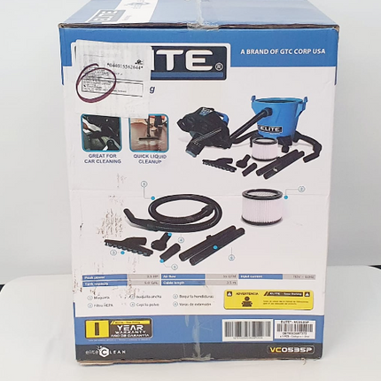 ELITE ASPIRADORA PARA HUMEDO Y SECO 3.5HP VC0535P