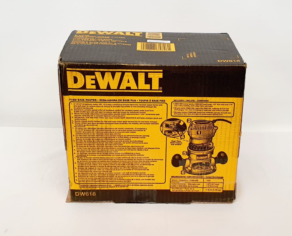 DEWALT RUTEADORA DE 2-1/4 CABALLOS - DW616