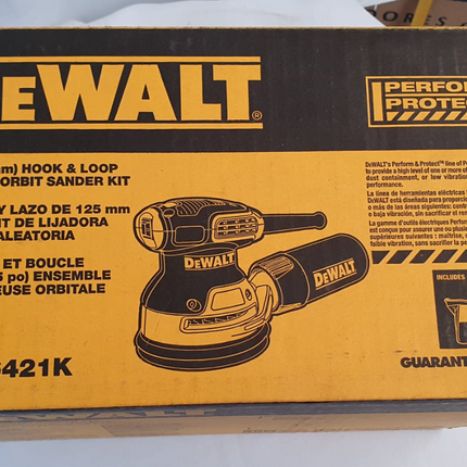 DEWALT KIT DE LIJADORA ORBITAL ALEATORIA DE 5" - DWE6421K
