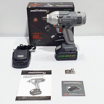 GLADIATOR PRO LLAVE DE IMPACTO INALAMBRICA 18V DE 1/2" - LI8400/18C
