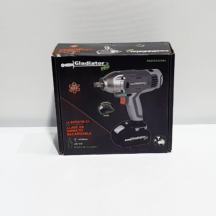 GLADIATOR PRO LLAVE DE IMPACTO INALAMBRICA 18V DE 1/2" - LI8400/18C