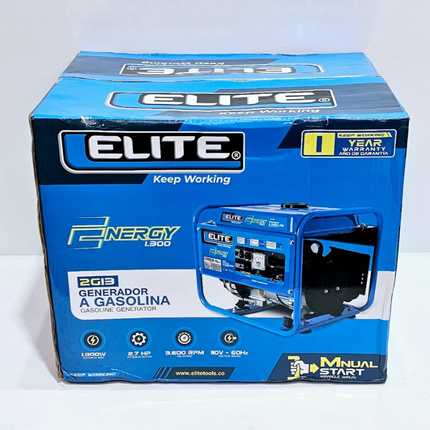 ELITE GENERADOR ELECTRICO A GASOLINA 1300W - 2G13