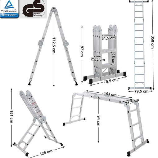 ESCALERA MULTIPROPOSITO EN ALUMINIO