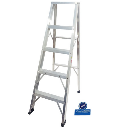 5 PASOS ESCALERA TIJERA EN ALUMINIO TIPO 1