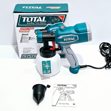 TOTAL PISTOLA PULVERIZADORA DE PINTURA 450W UTT3506