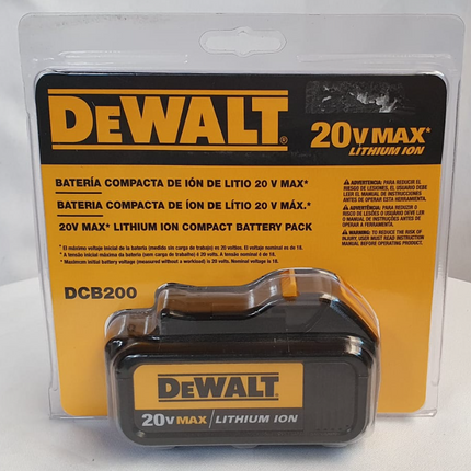 DEWALT BATERIA COMPACTA DE ION DE LITIO 20V- DCB200