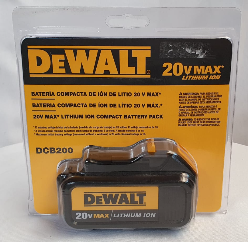 DEWALT BATERIA COMPACTA DE ION DE LITIO 20V- DCB200