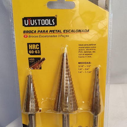 UYUSTOOLS BROCA PARA METAL ESCALONADA - BCE3SU-P