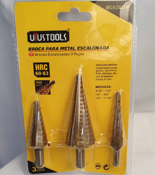 UYUSTOOLS BROCA PARA METAL ESCALONADA - BCE3SU-P