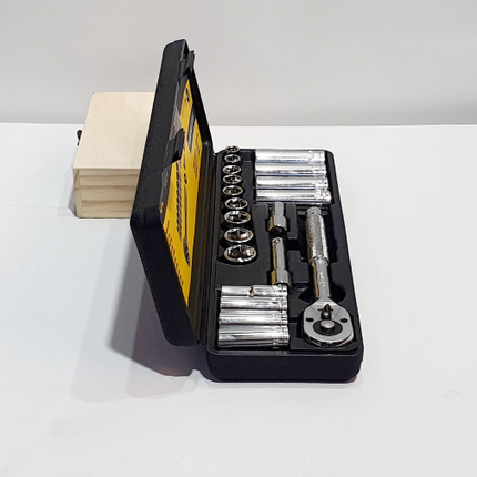 PRETUL JUEGO DE DADOS O COPAS 21 PIEZAS - JD-3/8X21MM-P