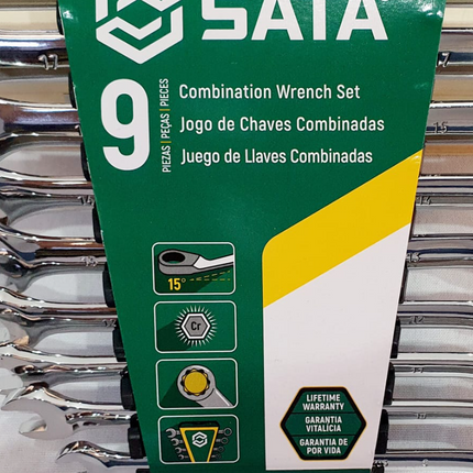 SATA JUEGO DE LLAVES COMBINADAS 9 PIEZAS