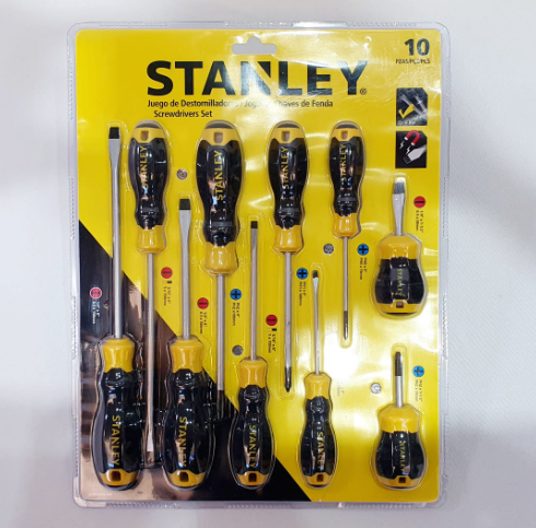 STANLEY JUEGO DE DESTORNILLADORES 10 PIEZAS