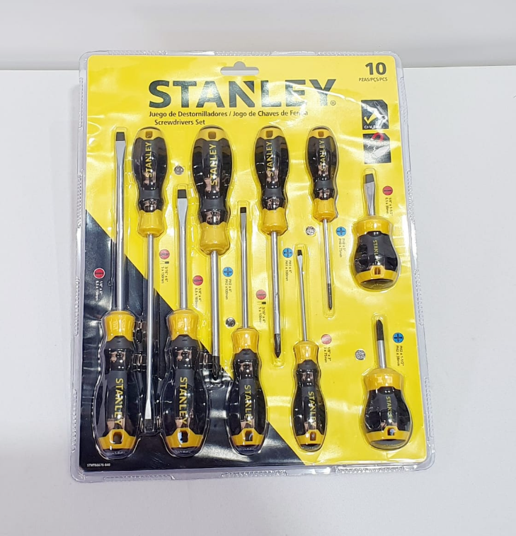 STANLEY JUEGO DE DESTORNILLADORES 10 PIEZAS