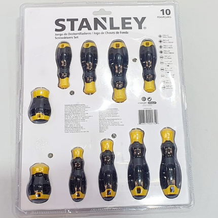 STANLEY JUEGO DE DESTORNILLADORES 10 PIEZAS