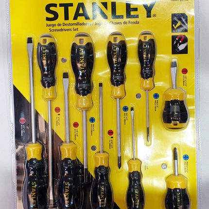 STANLEY JUEGO DE DESTORNILLADORES 10 PIEZAS