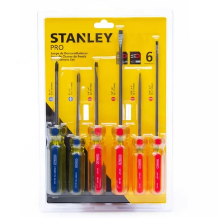 STANLEY JUEGO DE DESTORNILLADORES PRO 6 PIEZAS - STHT69170