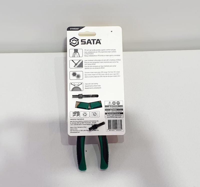 SATA ALICATE PUNTA LARGA 8" - ST70102AST