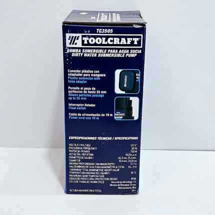 TOOLCRAFT BOMBA SUMERGIBLE PARA AGUA SUCIA - TC3505