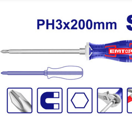 EMTOP DESTORNILLADOR GOLPE ESTRELLA PH3 X 300MM - EGTSPH3300