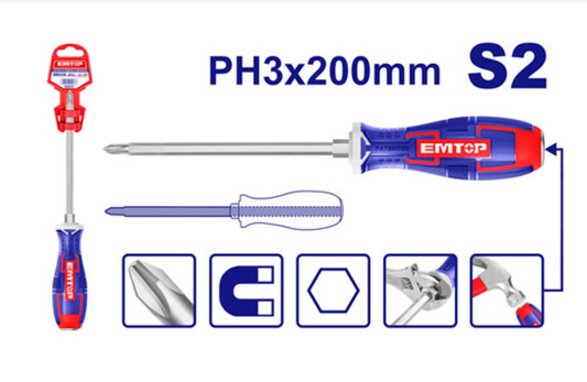 EMTOP DESTORNILLADOR GOLPE ESTRELLA PH3 X 300MM - EGTSPH3300