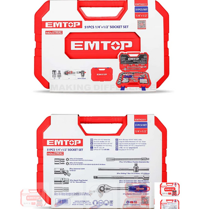 EMTOP JUEGO DE COPAS 51 PIEZAS - ESKT42511