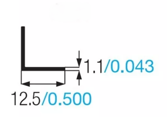 A070 ÁNGULO ALUMINIO 10.8 X 10.8 X 0.8 - A070