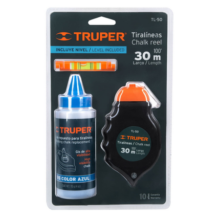 TRUPER TIRALINEAS CON NIVEL 30M    TL-50