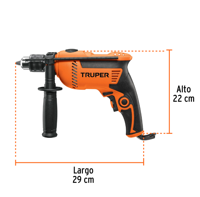 TRUPER TALADRO ROTOMARTILLO PROFESIONAL BROQUERO DE 1/2" ROTO-1/2A7