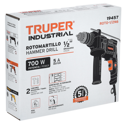 TRUPER TALADRO ROTOMARTILLO INDUSTRIAL 1/2" 19457