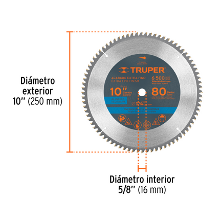 TRUPER SIERRA CIRCULAR DE 254 MM 10" ST-1080A 18310