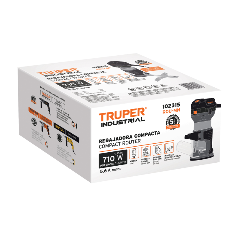 TRUPER REBAJADORA COMPACTA INDUSTRIAL 710W 102315