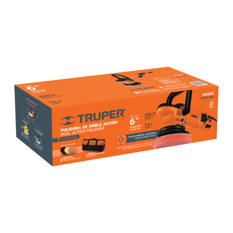 TRUPER PULIDORA DE DOBLE ACCION POLICHADORA 6" 102333