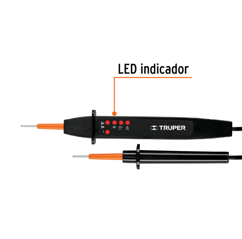 TRUPER PROBADOR DE TENSION Y POLARIDAD 6V-24V 18335