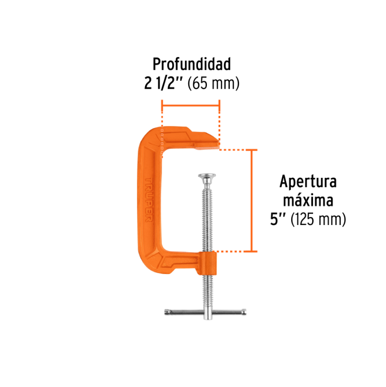 TRUPER PRENSA DE HIERRO NODULAR 5" PNT-5