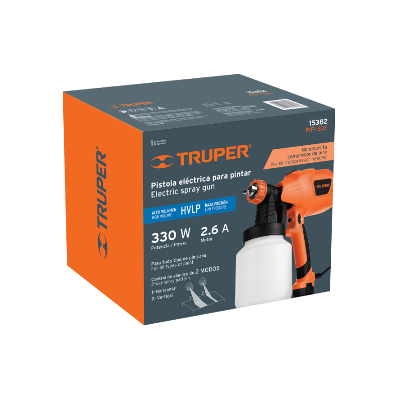 TRUPER PISTOLA ELECTRICA PARA PINTAR 330W 15382