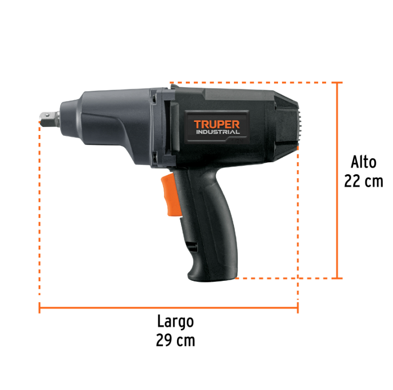 TRUPER PISTOLA ELECTRICA IMPACTO INDUST. 1/2" 900W IMP-1/2N 11682