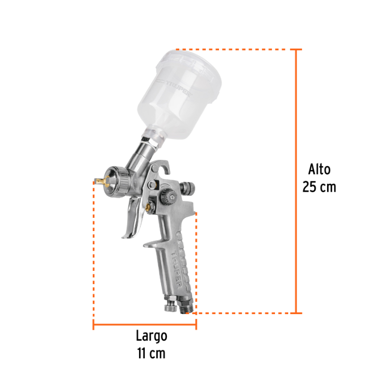 TRUPER PISTOLA DE GRAVEDAD COMPACTA PARA RETOQUE 11097