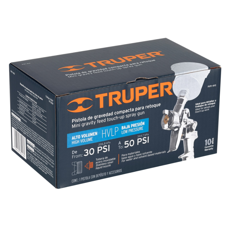 TRUPER PISTOLA DE GRAVEDAD COMPACTA PARA RETOQUE 11097