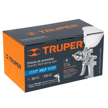 TRUPER PISTOLA DE GRAVEDAD 30PSI 12129