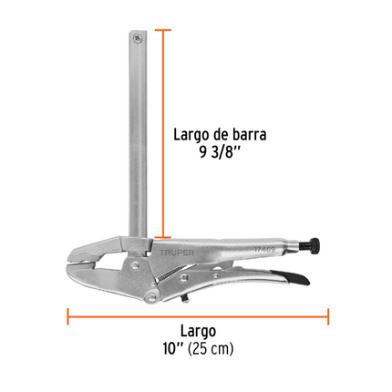 TRUPER PINZA DE PRESION TIPO SARGENTO 8" 17459  PPT-S8