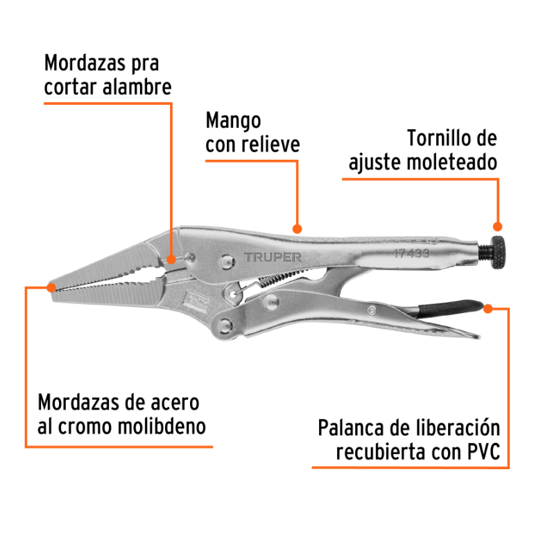 TRUPER PINZA DE PRESION 9" 17433