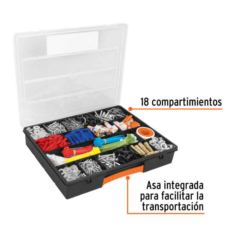 TRUPER ORGANIZADOR 18 COMPARTIMENTOS 11825