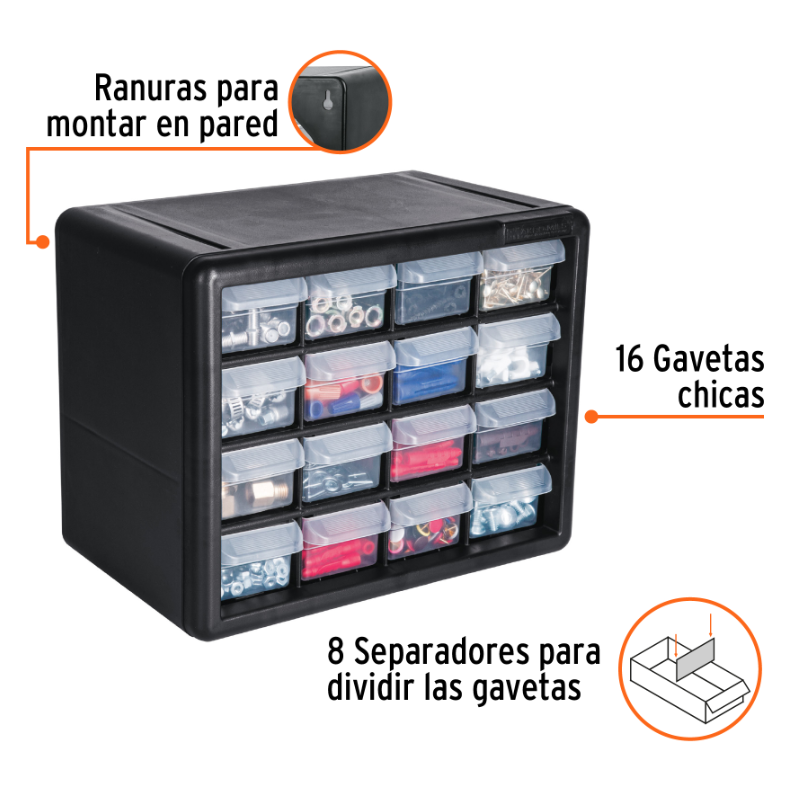 TRUPER ORGANIZADOR 16 GAVETAS 11851