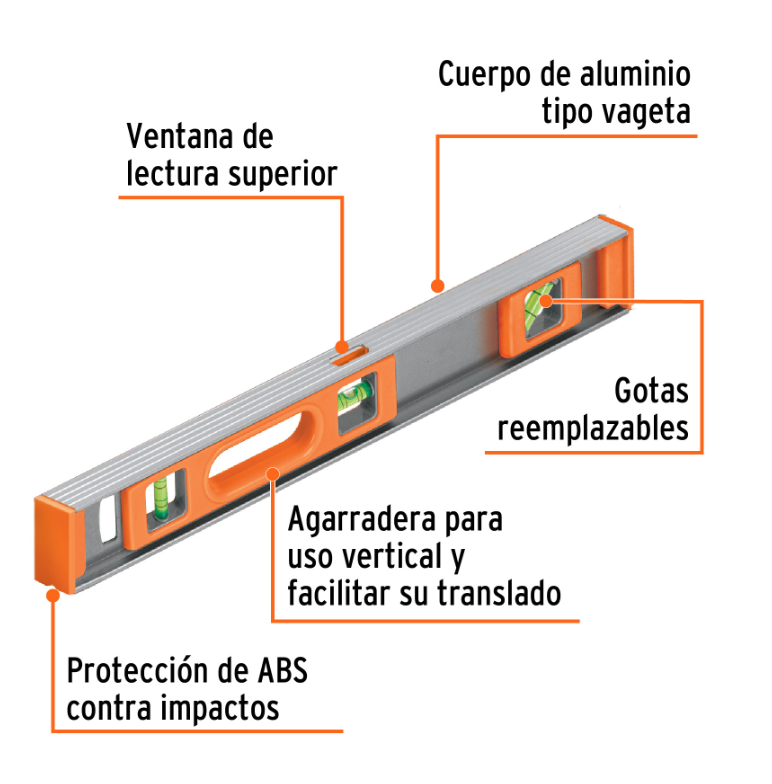 TRUPER NIVEL PROFESIONAL ALUMINIO 18" 17034