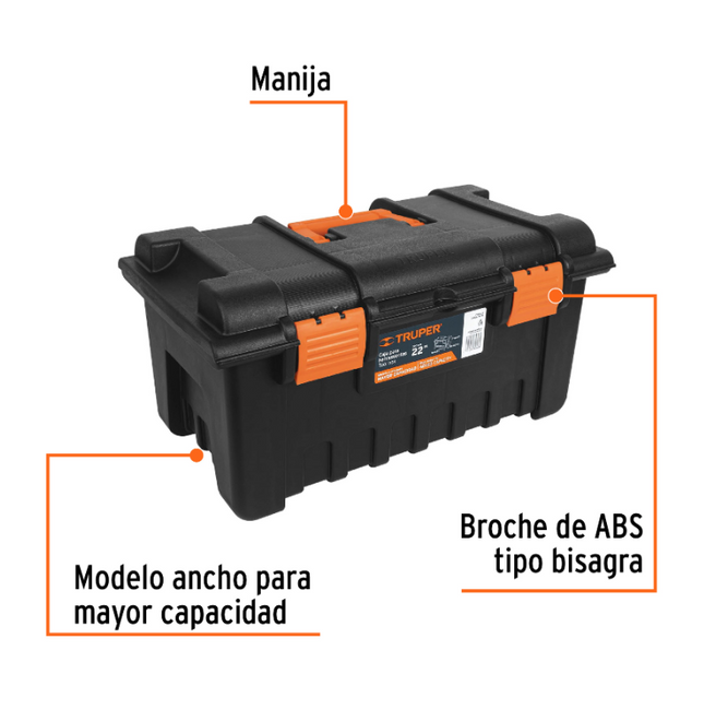 TRUPER NARANJA CAJA PARA HERRAMIENTAS 22" CHA-22N