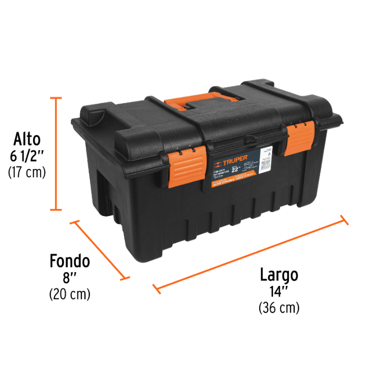 TRUPER NARANJA CAJA PARA HERRAMIENTAS 22" CHA-22N