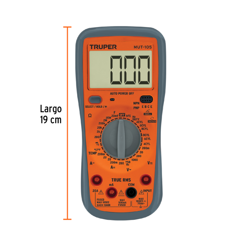 TRUPER MULTIMETRO DIGITAL AUTOMOTRIZ 10403