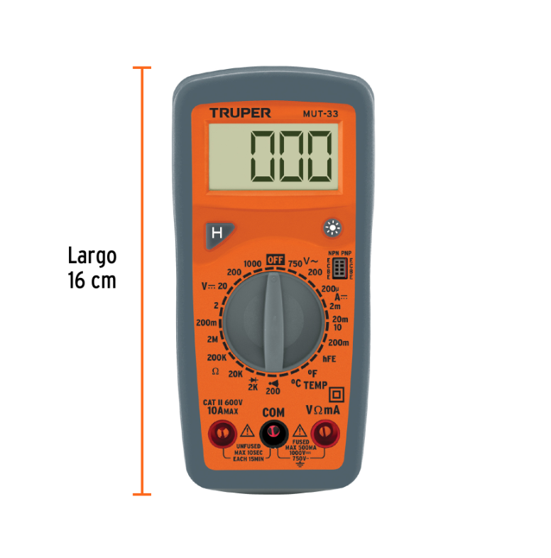 TRUPER MULTIMETRO DIGITAL 10401